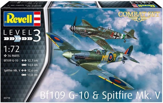 Revell 1/72 Set da Combattimento Bf-109G-10 vs Spitfire Mk.V