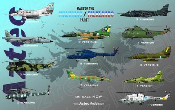 Aztec 1/48 Falklands Teil 1 Decals Argentinien RAF