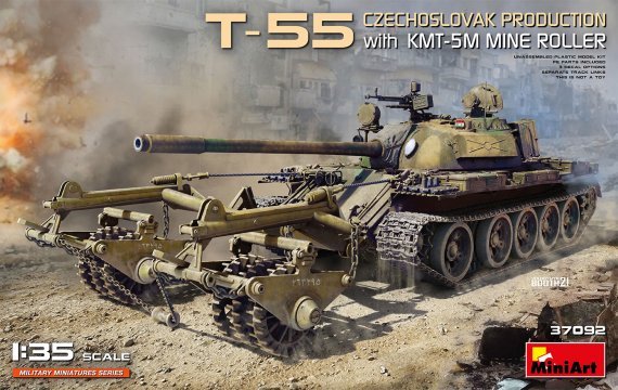 1/35 T-55 Czechoslovak Production with KMT-5M Mine Roller
