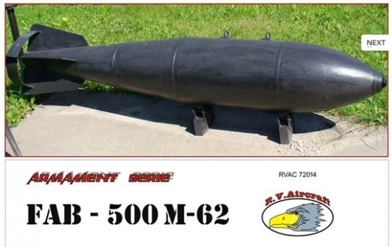 1/72 FAB-500  2 pcs. (Armament Set)
