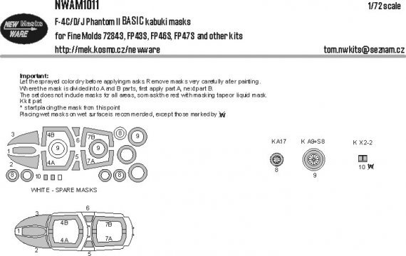 1/72 Mask F-4C/D/J Phantom II BASIC