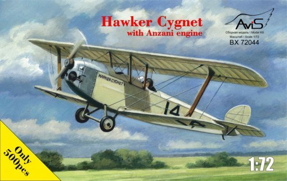 1/72 Hawker Cygnet with Anzani engine
