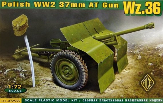 1/72 Polish WWII 37mm AT gun Wz.36