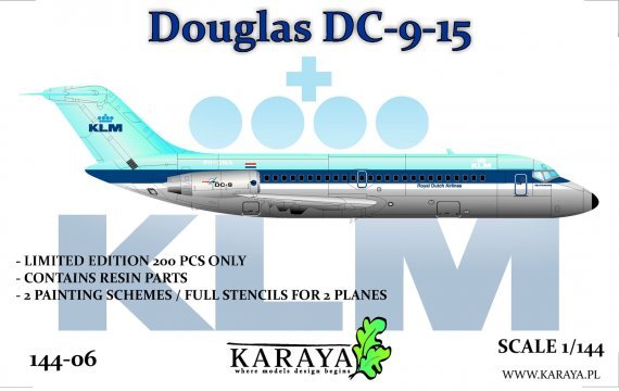 1/144 KLM Douglas DC-9-15  PH-DNA  PH-DNB