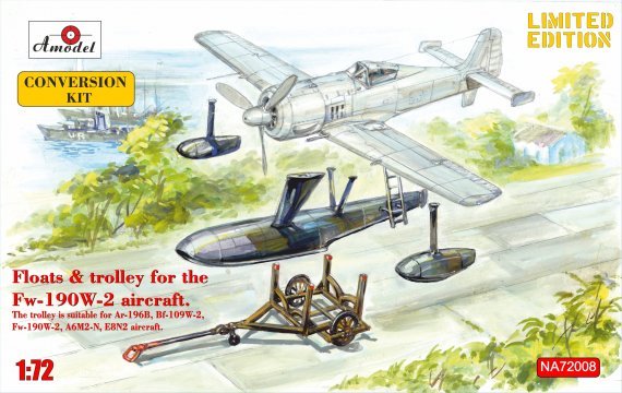 1/72 Floats & trolley for Fw-190W-2
