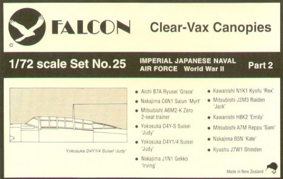 Falcon 1/72 IJN WWII Part 2 D�calques Aviation Japonaise