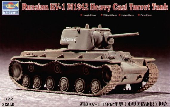 Trumpeter KV-1 Model 1942 Tourelle Coul�e 1/72