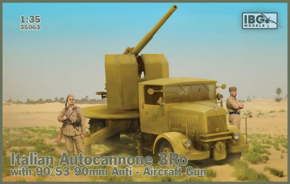 1/35 Italian Autocannone 3Ro with 90/53 90mm AA gun
