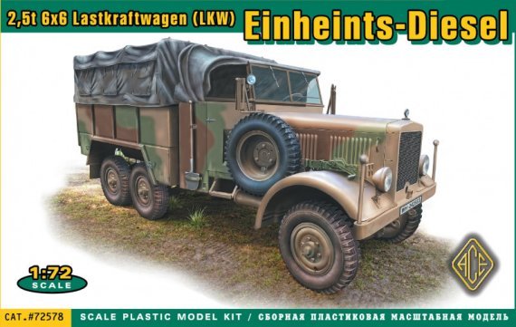 1/72 Einheints-Diesel 2,5t 6x6 Lastkraftwagen