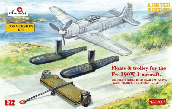 1/72 Floats & trolley for Focke-Wulf Fw-190W-1 fighter