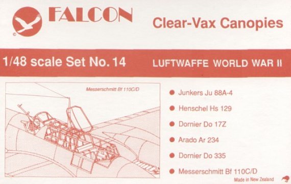 Falcon 1/48 Luftwaffe WWII - Verri�res vacuform�es