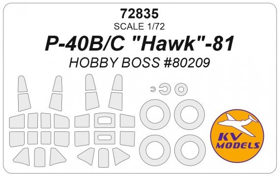 1/72 Curtiss P-40B/P-40C Hawk-81 for Hobby Boss