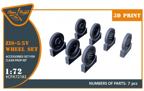 1/72 ZiS-5V wheel set type 2 for Clear Prop