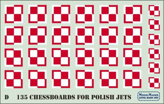 1/48 Polish national insignia chessboards for Polish jets