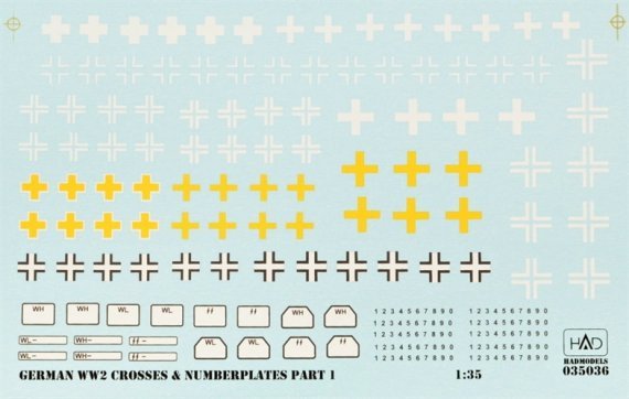 1/35 Decal German Crosses WWII