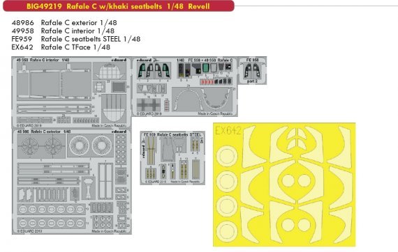 1/48 Rafale C with khaki seatbelts Biged