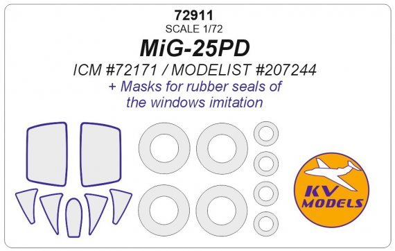 1/72 Mikoyan MiG-25PD masks