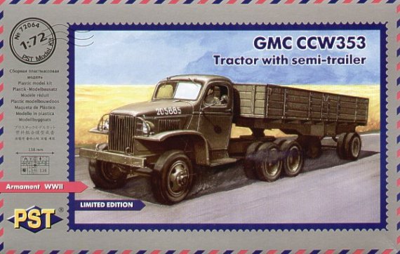 PST 1/72 GMC CCW-353 Tracteur Semi-remorque