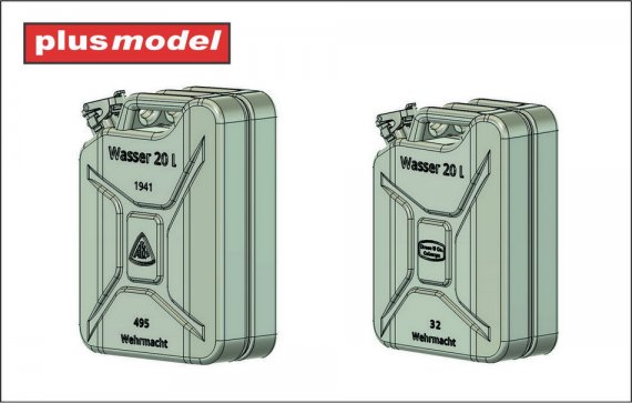 Plus Model 1/35 Jerricans eau allemands 12 pcs