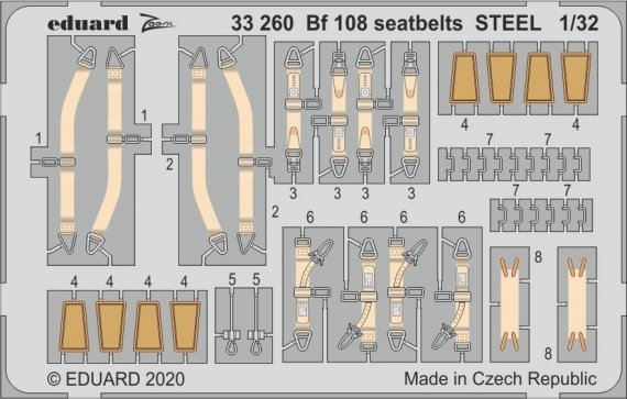 1/32 Bf 108 seatbelts STEEL