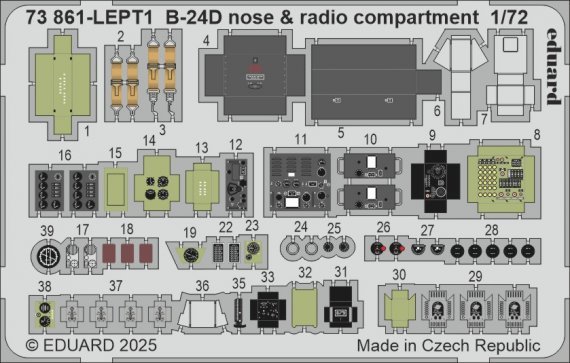 1/72 SET B-24D nose & radio compartment for Airfix