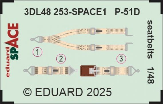 1/48 P-51D seatbelts for Eduard