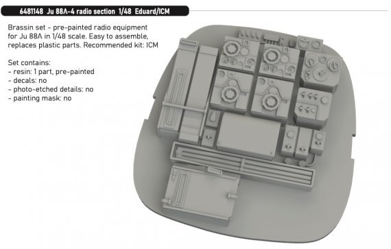 Brassin 1/48 Ju 88A-4 radio section for Eduard/ICM
