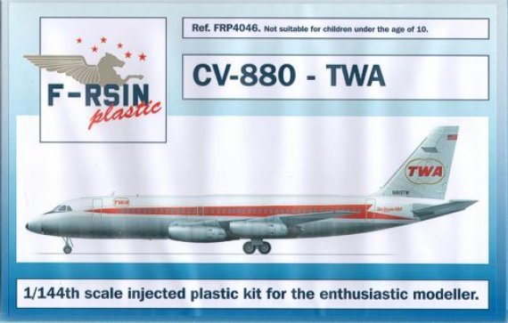 1/144 Convair 880 TWA, laser decals