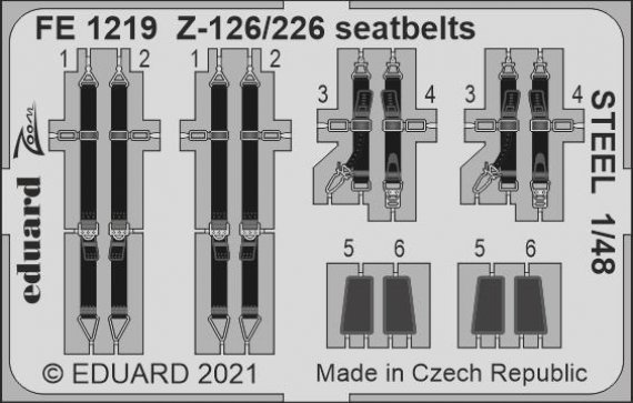 1/48 Z-126/226 seatbelts STEEL