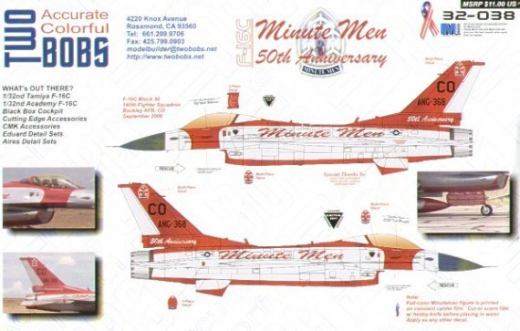 1/32 Lockheed Martin F-16C Block 30 Colorado ANG 50th Anniversar