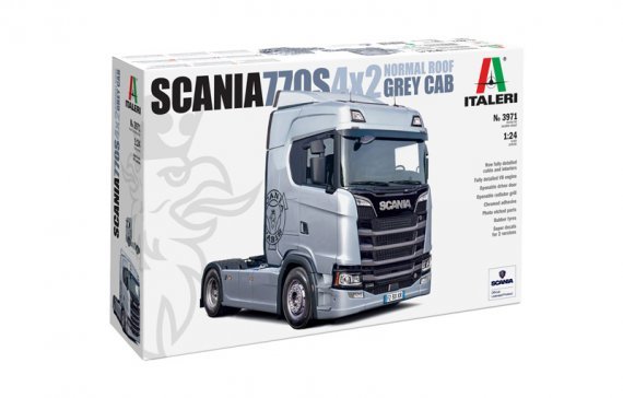 1/24 Scania S770 4x2 Normal Roof Grey Cab