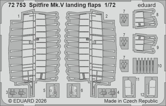 Eduard 1/72 Landeklappen Spitfire Mk.V Set