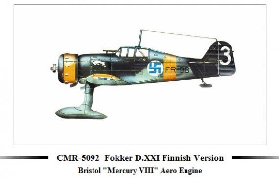 1/72 Fokker D.XXI Finnish Mercury VIII