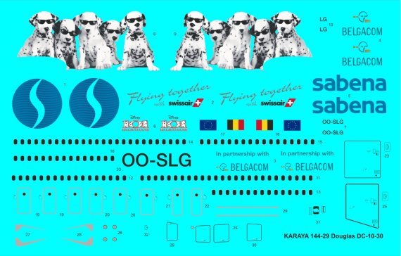 1/144 DC-10-30 Sabena decals