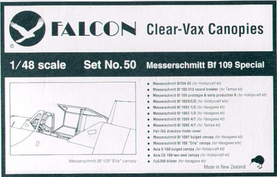 Falcon 1/48 Messerschmitt Bf-109 Set Sp�cial Verri�res