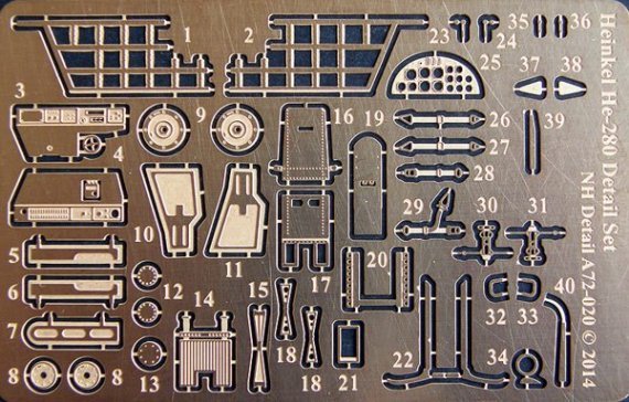 1/72 Heinkel He 280 Detail Set (RS Model)