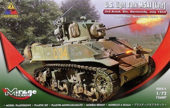 1/72 U.S. Light Tank M5A1 (Late) July 1944