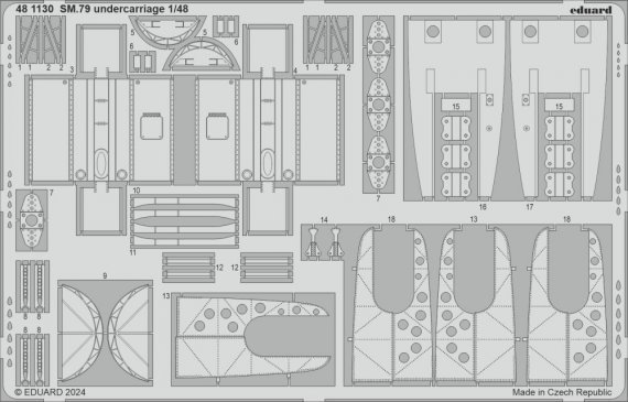 1/48 SET SM.79 undercarriage for Eduard
