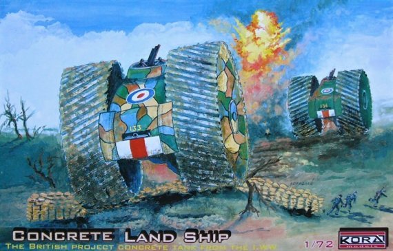 1/72 Concrete Land Ship  British WWI project