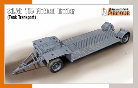 1/72 Sd.Ah 115 German tank transport trailer