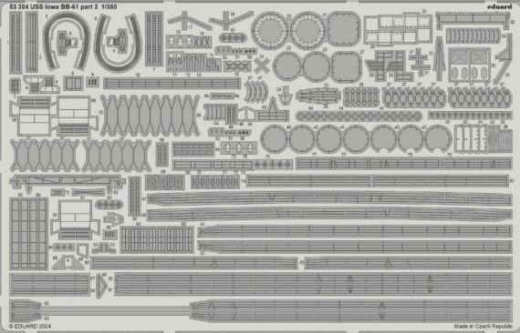 SET 1/350 USS Iowa BB-61 part 3 for Hobby Boss