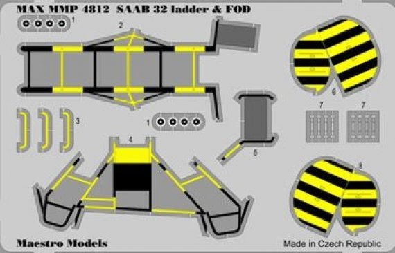 1/48 SAAB 32 Lansen  ladder&FOD (colour PE set)