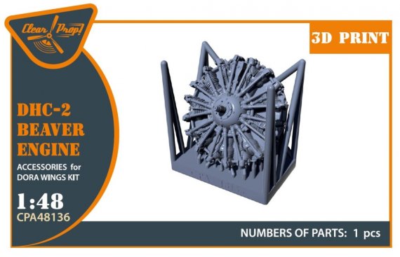 1/48 DHC-2 Beaver engine DORA