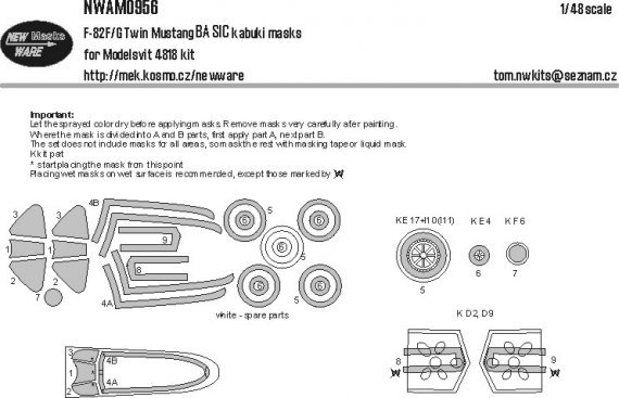 1/48 Mask F-82F/G Twin Mustang BASIC