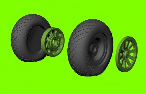 1/32 Mustangs weighted wheels diamond tread
