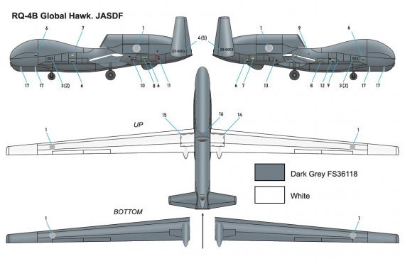 1/144 Northrop Grumman RQ-4B Global Hawk / Jasdf