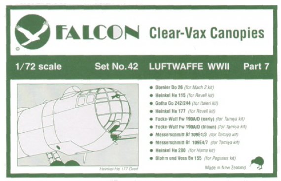 Falcon Luftwaffe Part 7 Verri�res 1/72 Multi-kits