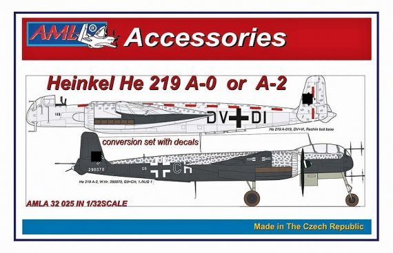 1/32 Heinkel He 219 A-0 or A-2 Conversion set