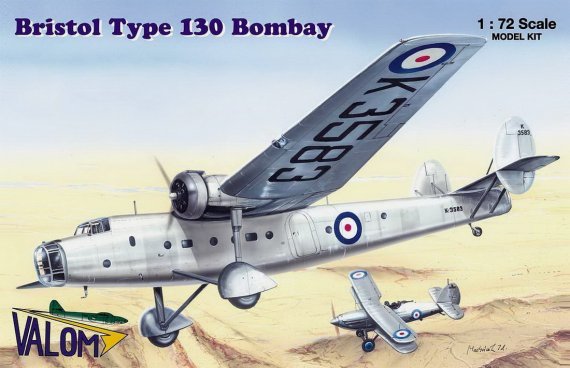 1/72 Bristol Bombay Type 130 includes resin parts