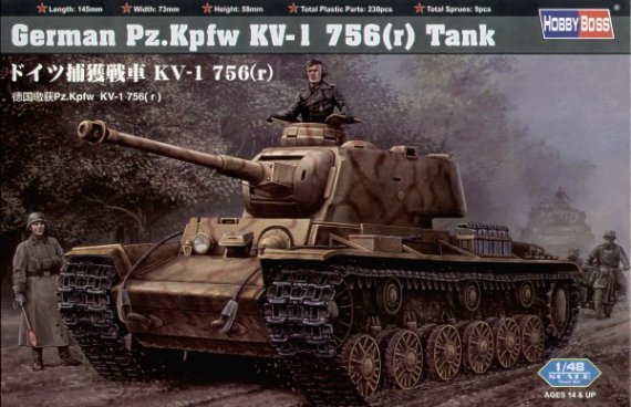 Hobby Boss Pz.Kpfw KV-1 756(r) Captured Soviet Tank 1/48